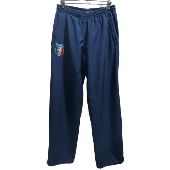 Puma Italia Men Blue Track Pants Size Medium - Picture 1 of 9